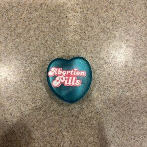 Teal Heart-Shaped Pillcase